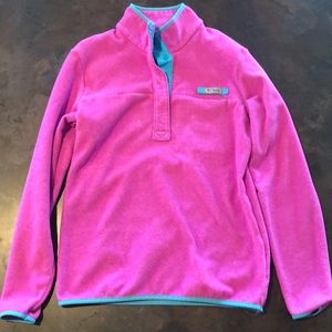 Columbia pink 1/2 button pullover